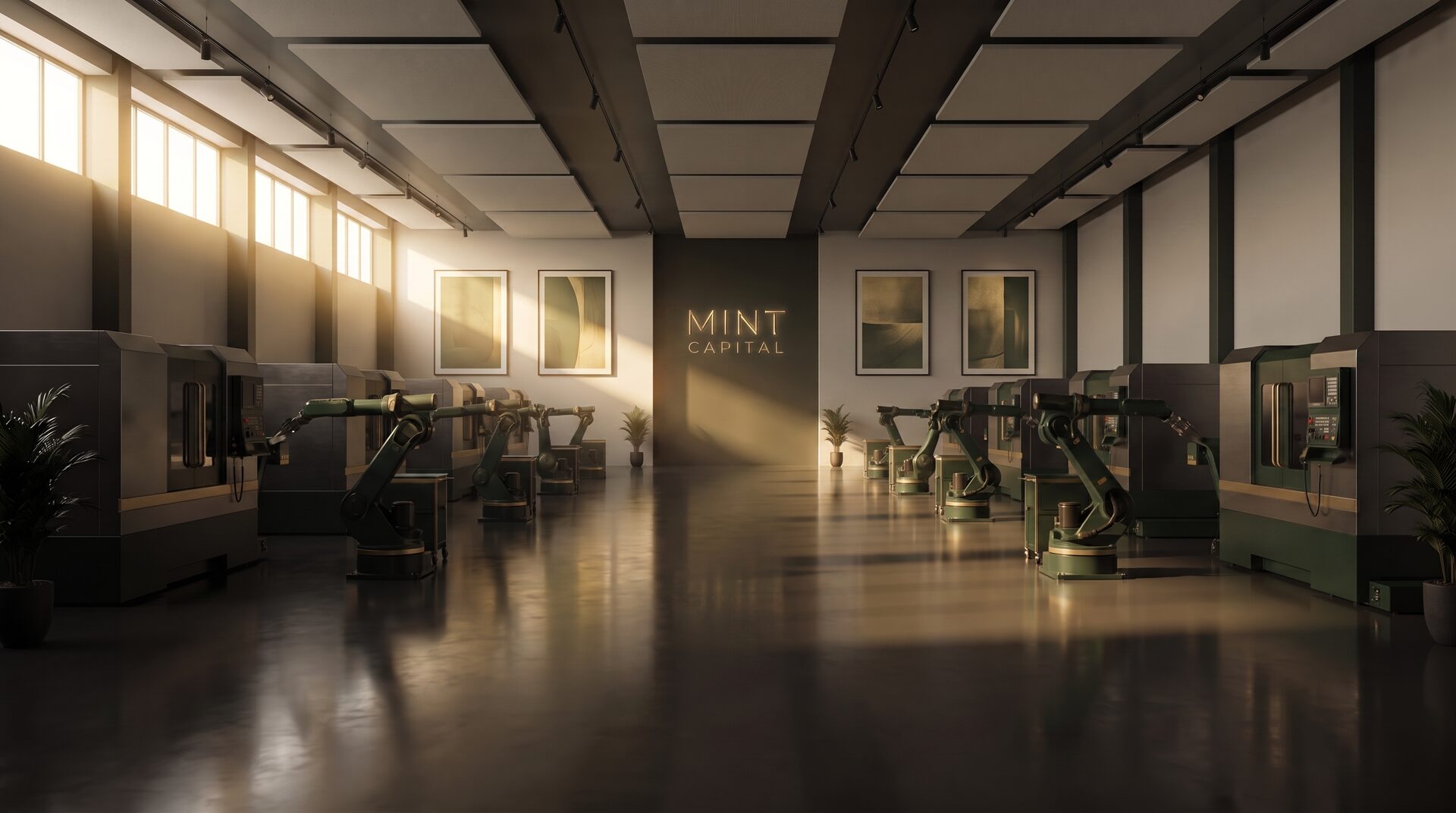 Modern manufacturing hall